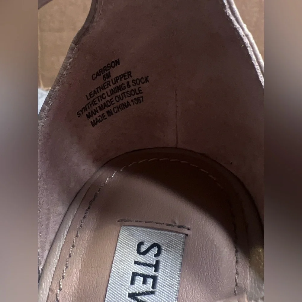 Steve Madden Carrson Blush Leather Heels Womens Size 8M - Picture 5 of 7